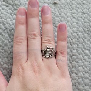 Sterling silver artisan ring
